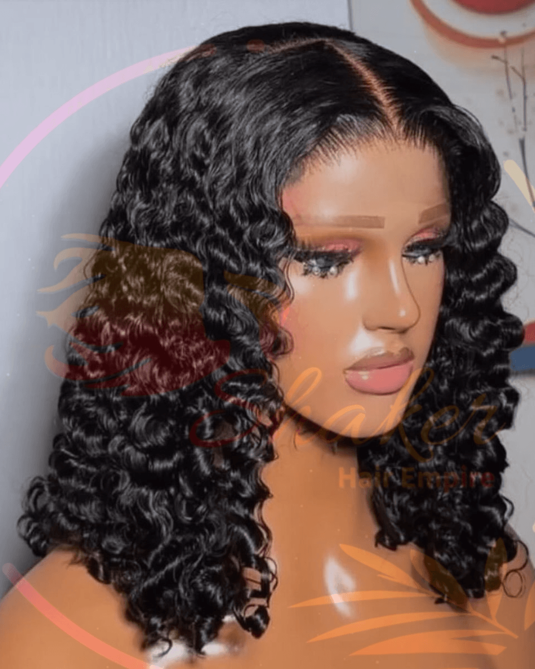 16 inches 5by5 purmese curl Black